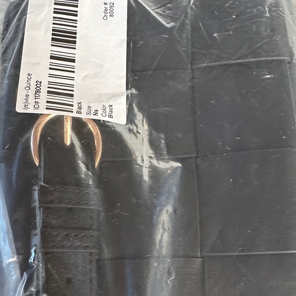 Quince Black Woven Leather Bag with dust bag - Picture 6 of 8